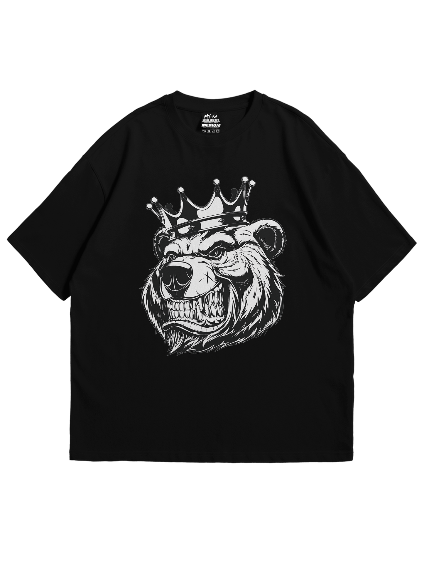 Bear Crown White - Sixth Degree Clothing