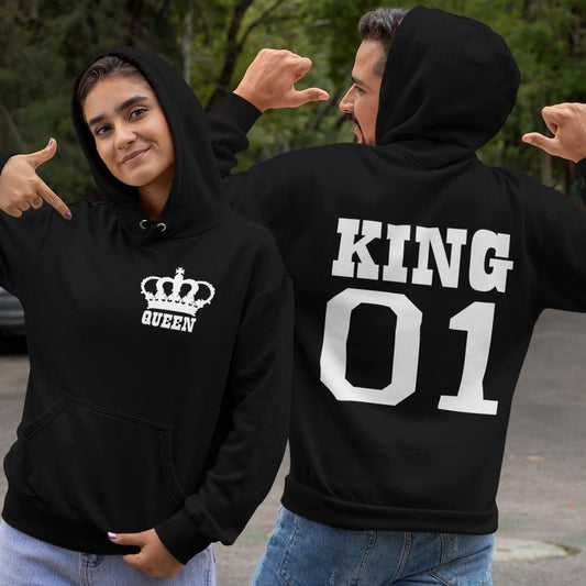 Queen 01 & King 01 Couple Hoodies - Sixth Degree Clothing