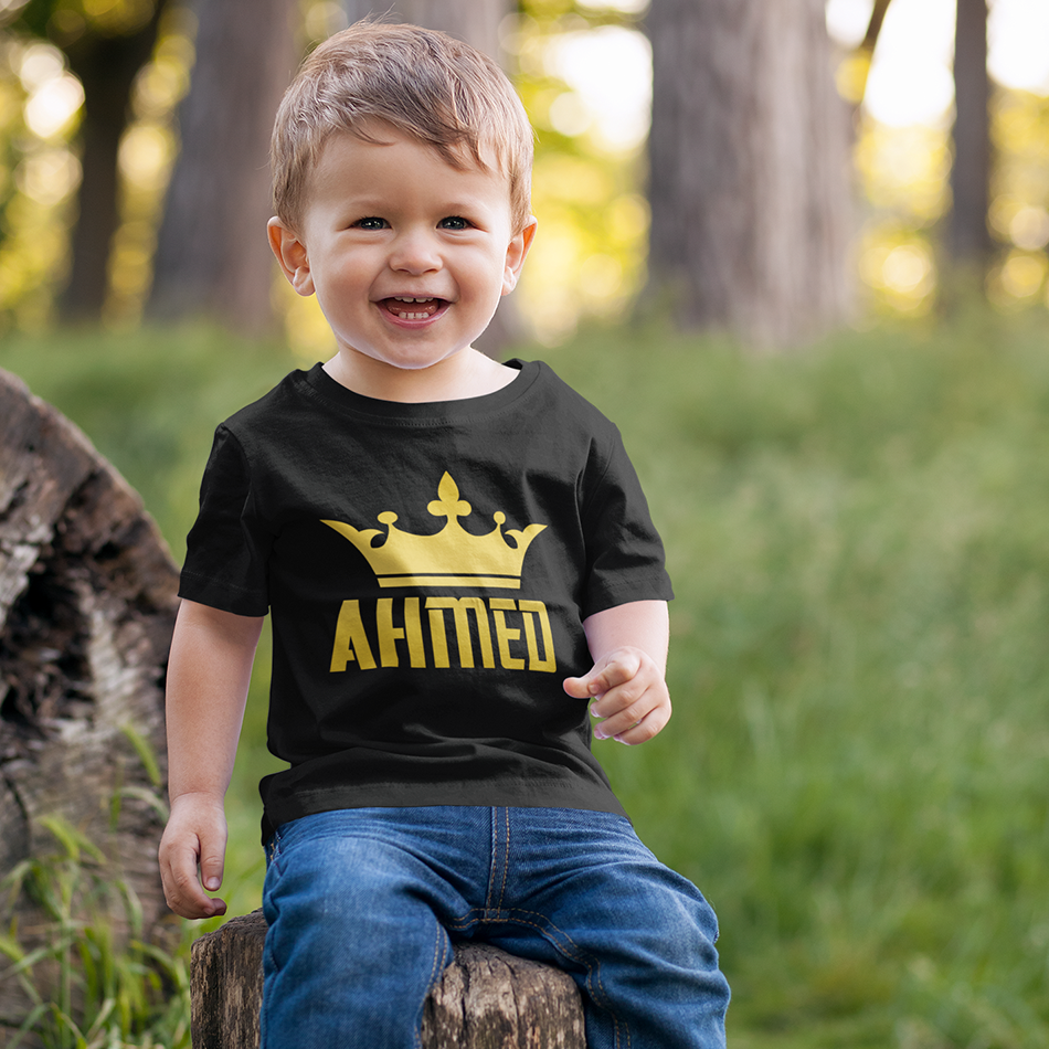 Personalized Named Kids T-Shirt Customized King