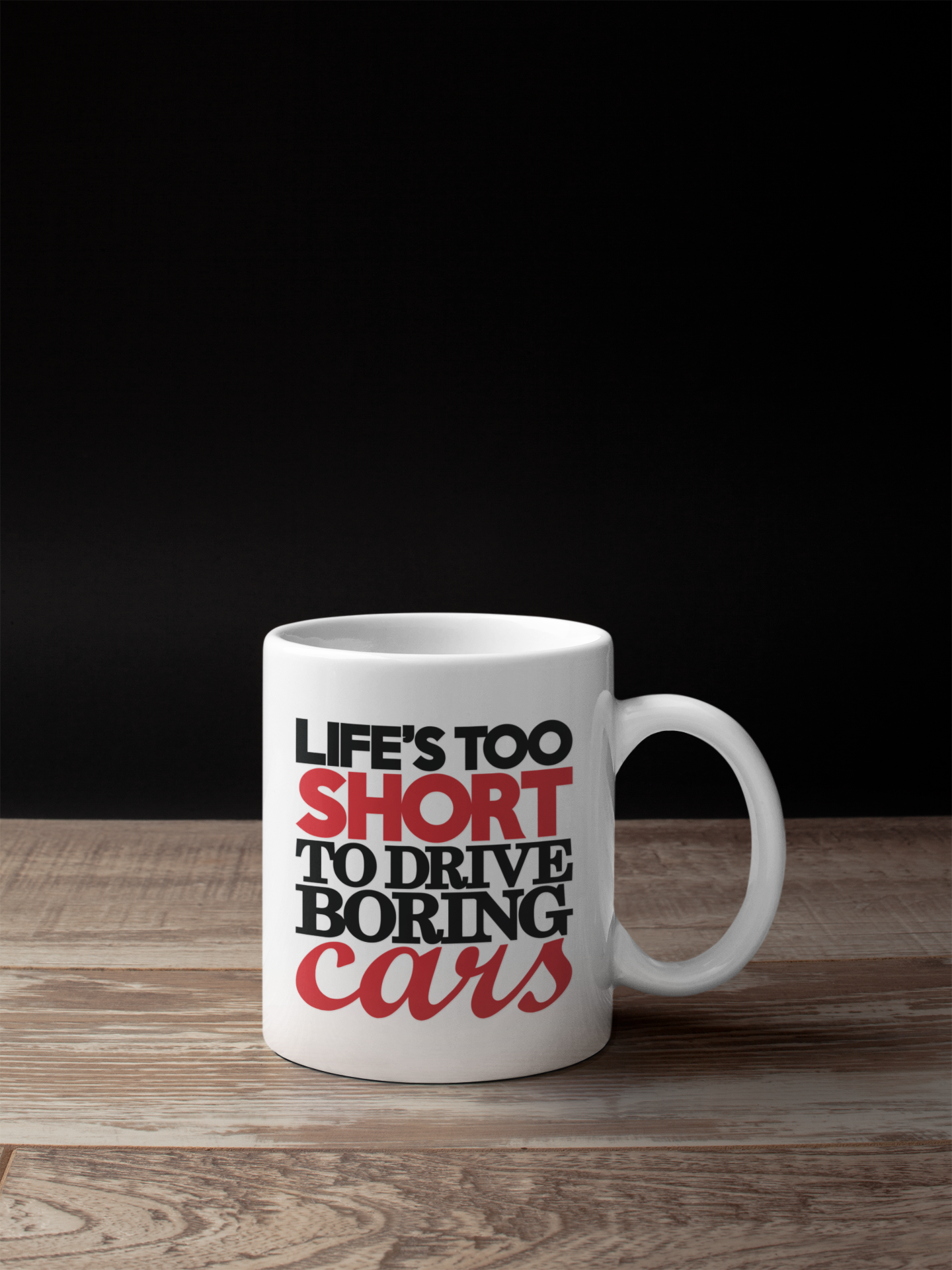 Boring Cars White Mug - Sixth Degree Clothing