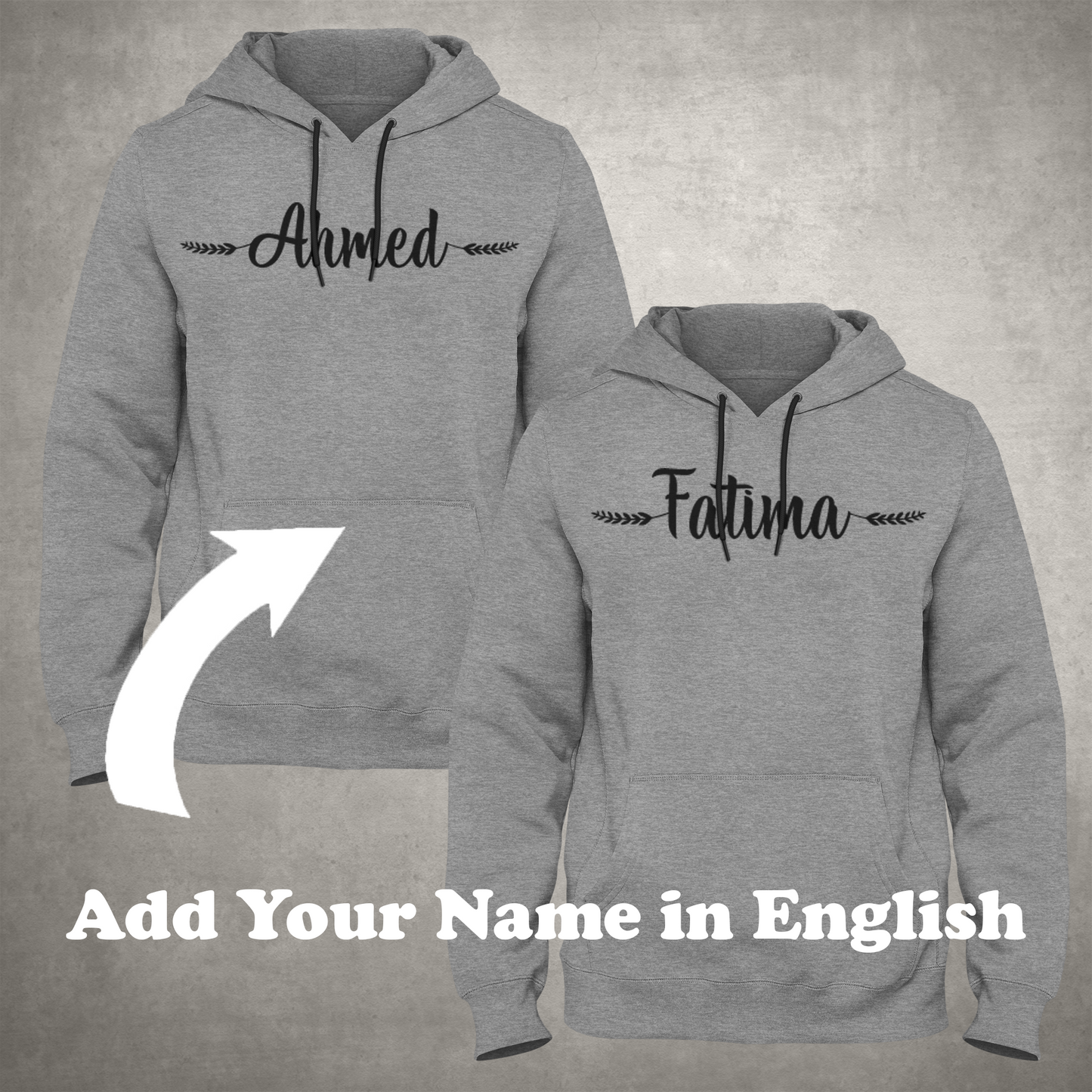 Personalized Named Couple Hoodie (English - MB)