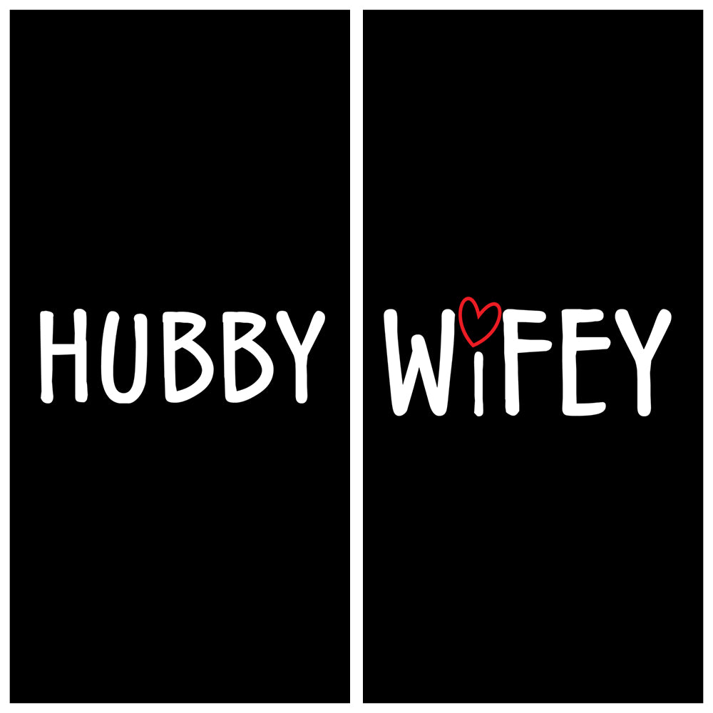 Hubby & Wifey Couple Hoodies - Black Edition