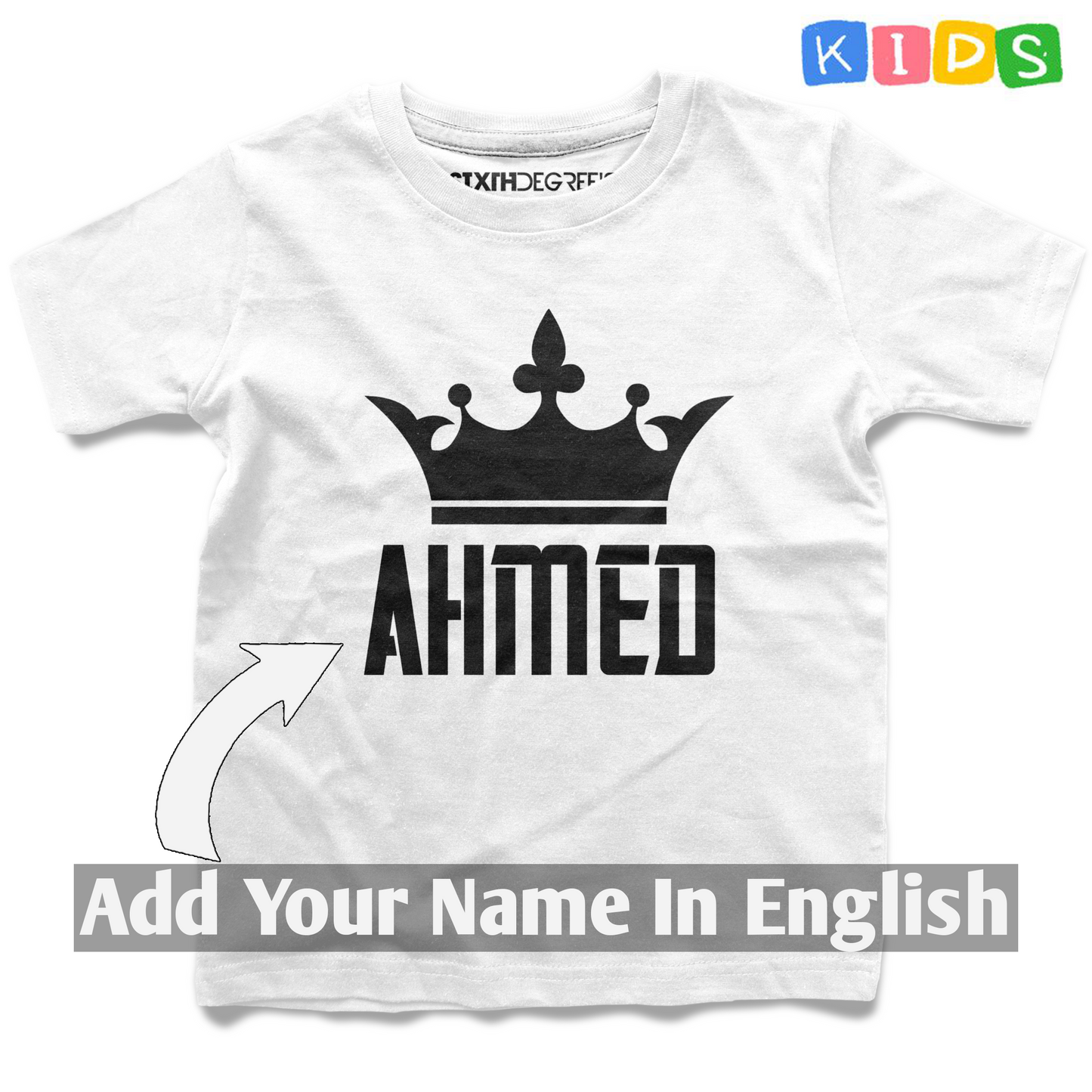 Personalized Named Kids T-Shirt Customized King