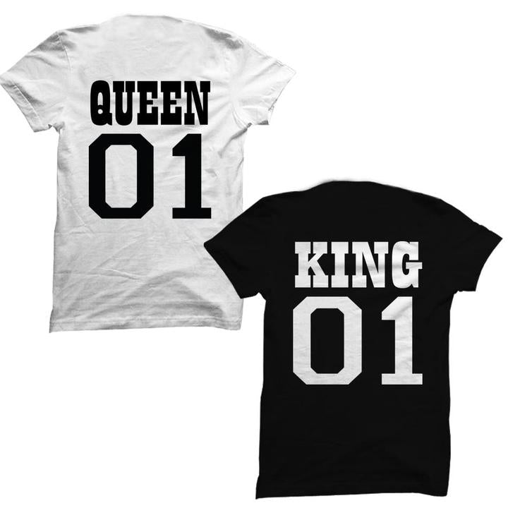 Queen 01 & King 01 Couple T-Shirts - Sixth Degree Clothing