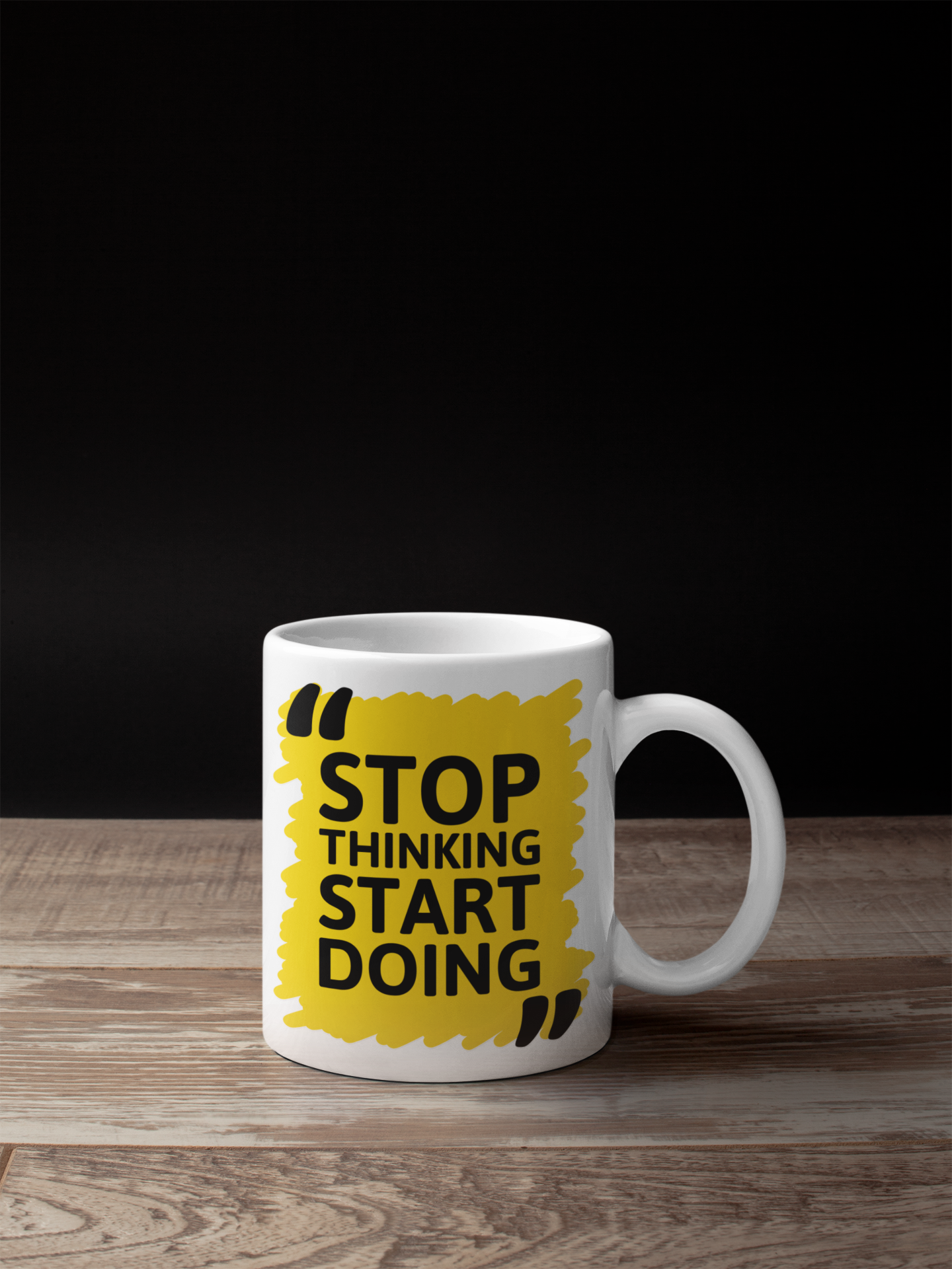 Stop Thinking White Mug