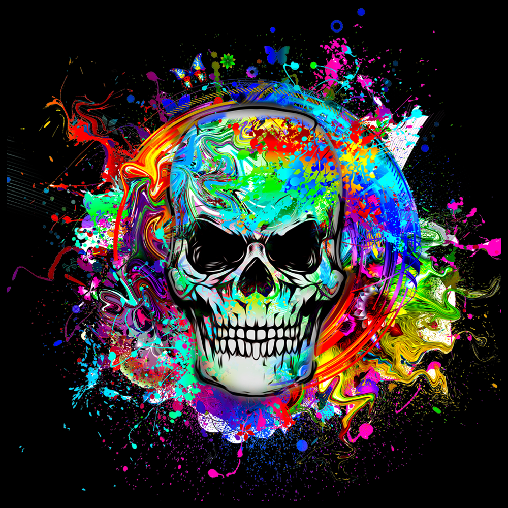 Colorful Skull - Sixth Degree Clothing